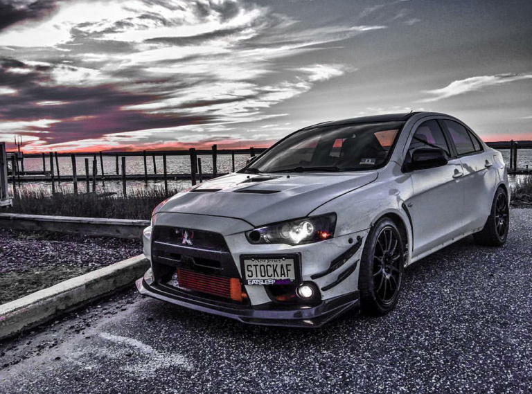 Evo X / Lancer Front Bumper Quick Release Kit Black Anodized Move